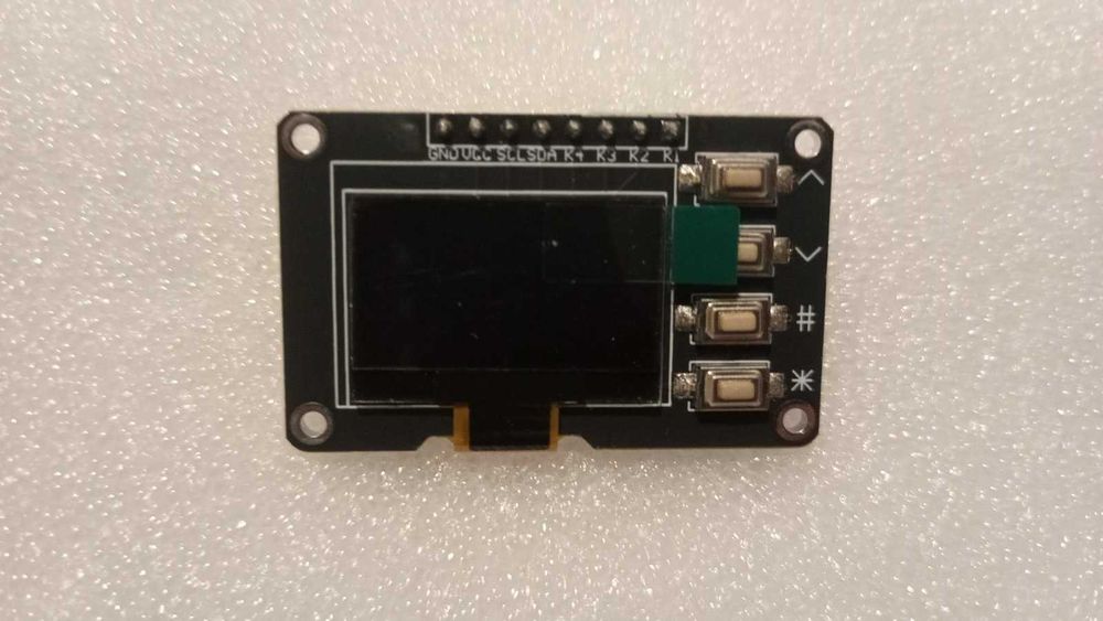 OLED 0,96" 128x64 SSD1315 монохромный дисплей на плате + 4 кнопки
