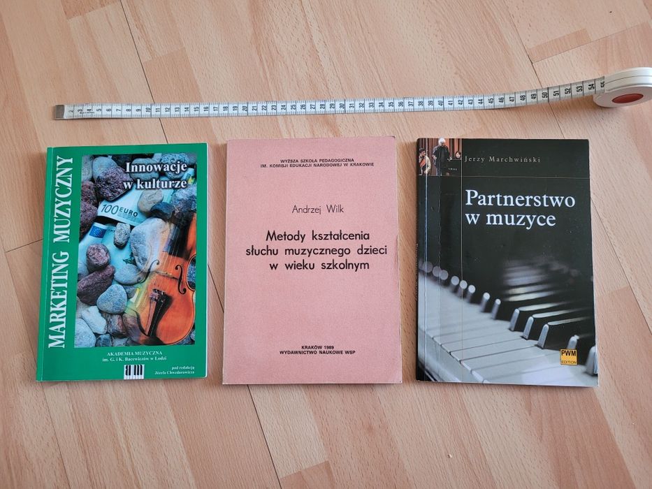 Zestaw 3 książek, muzyka, kształcenie