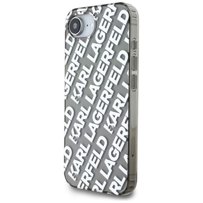 Etui Karl Lagerfeld IML Repeat Logo do   iPhone 16e srebrny