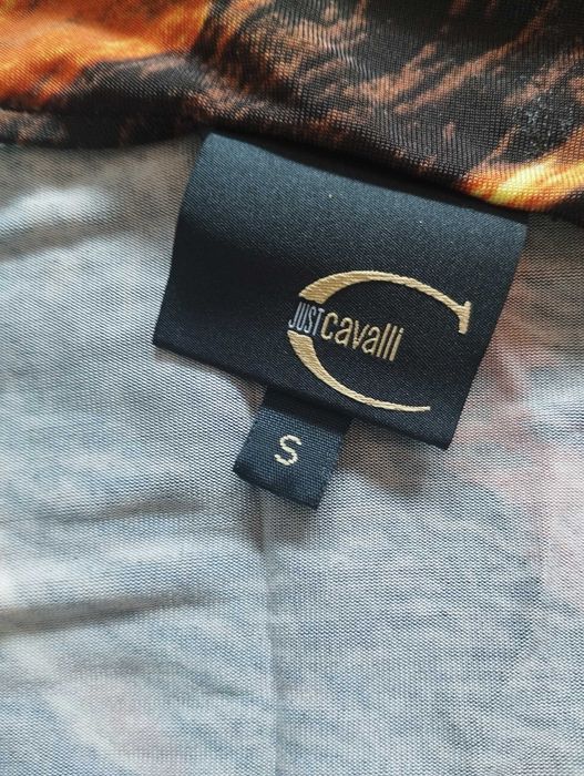Top fogo Roberto Cavalli com alça elástica / sem ombro