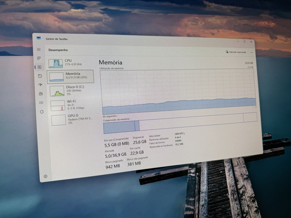 Computador PC Gaming i7 8700 32GB RAM 512GB NVME AMD RX570 8GB
