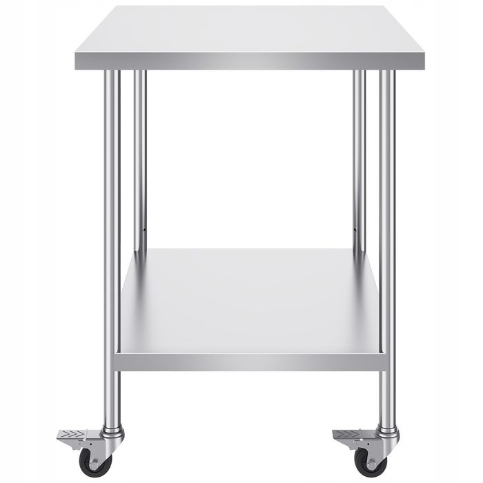 VEVOR stół roboczy ze stali nierdzewnej 30X18X38CM 4 kółka regulacja