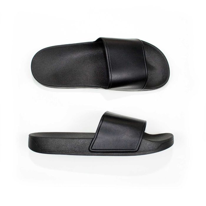 36-47 HighWay Black  шлепки тапки сланцы мужские черные шльопанці