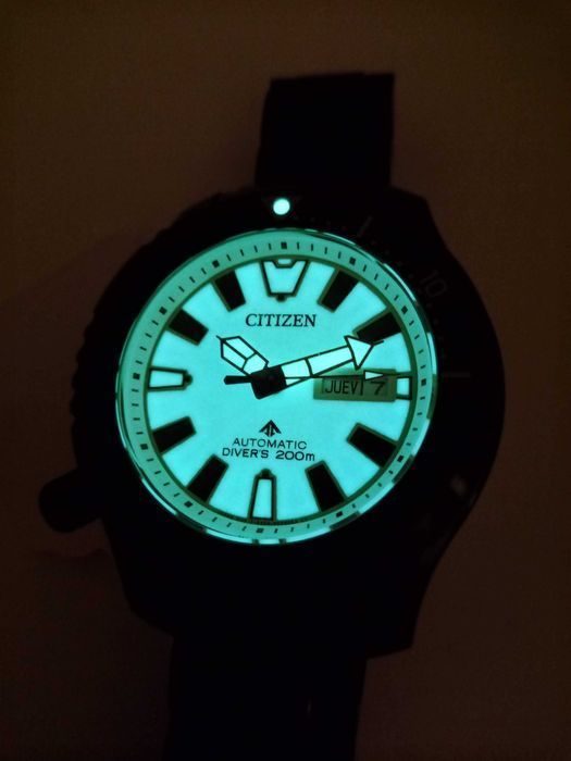 Мужские 200м дайверы Citizen NY0155-58X. Механика, сапфир, полный люм