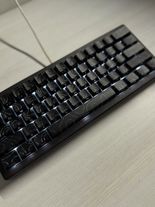 Кейкапи, з волнами білі-чорні