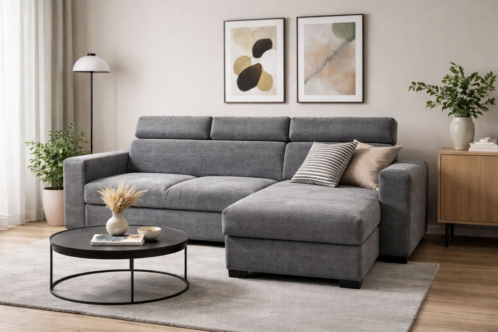 Naroznik z zagłówkami +FUNKCJA SPANIA +pojemnik, uniwersalny