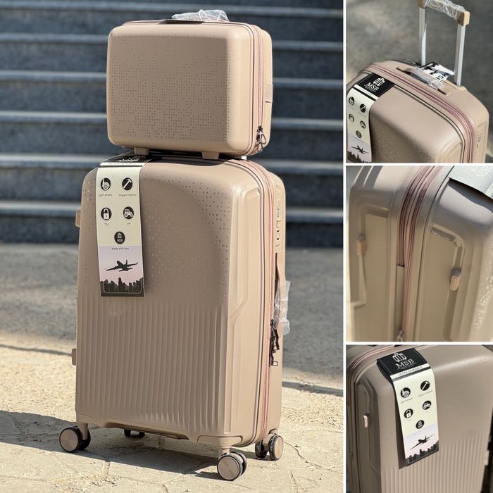 Гарні!Чемодан поліпропілен 100% на колесах,валіза,сумка на колесах,дор