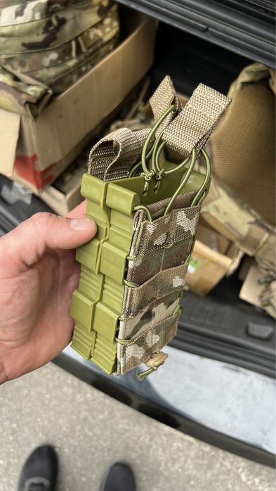 Підсумок магазину АК/AR подсумок двойной с пластиковым каркасом