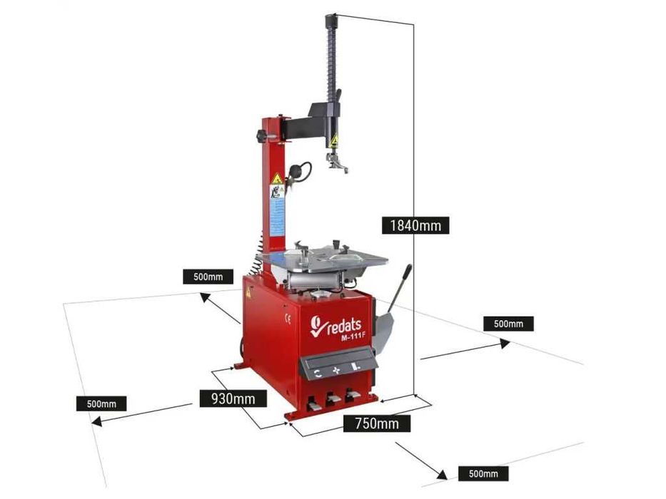 Напівавтоматичний шиномонтажний верстат REDATS M-111F