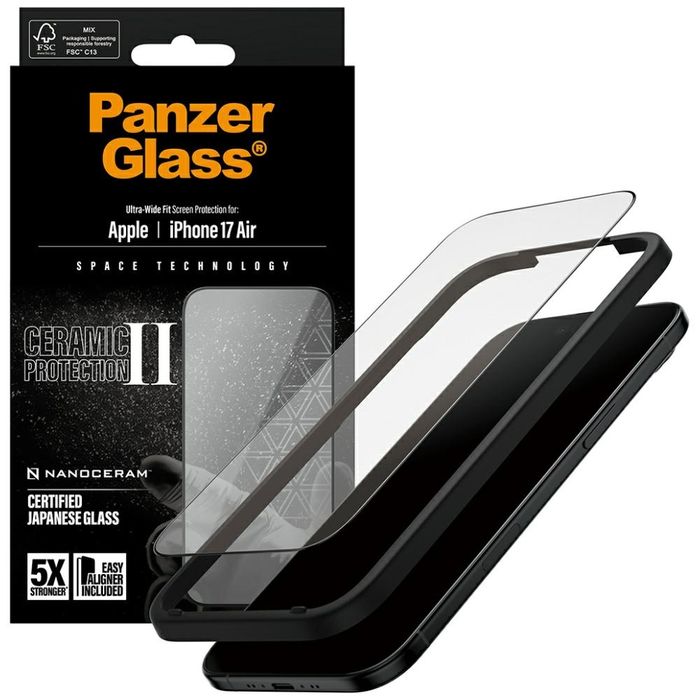 Szkło ceramiczne PanzerGlass Ceramic II Ultra-Wide Fit EasyAligner do iPhone Air