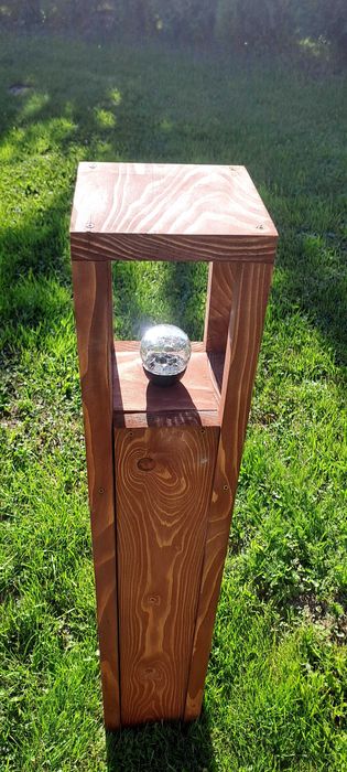 Drewniana lampa ogrodowa 15x15x100