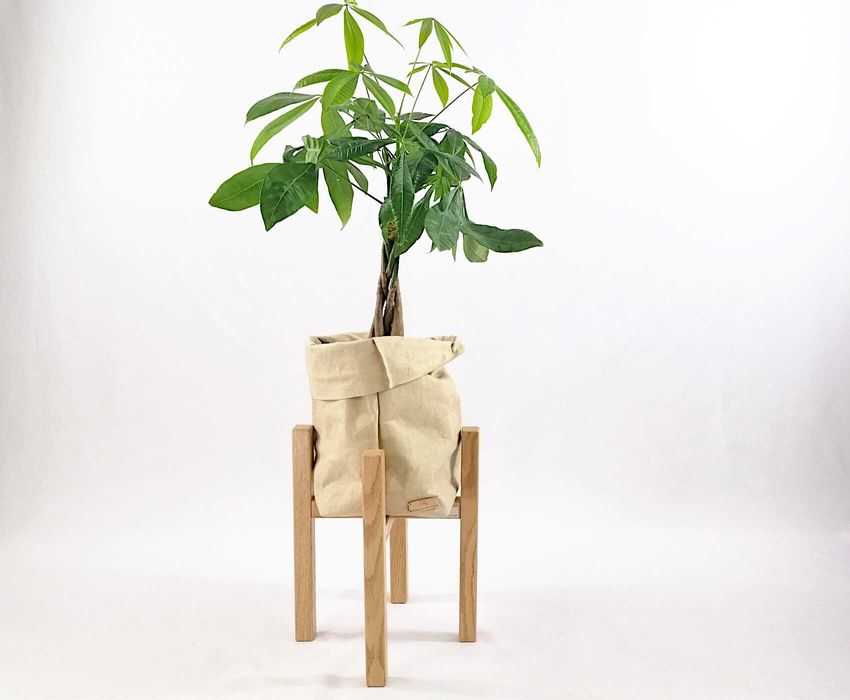 Stojak pod doniczkę Kwietnik drewniany dąb naturalny 20/h30