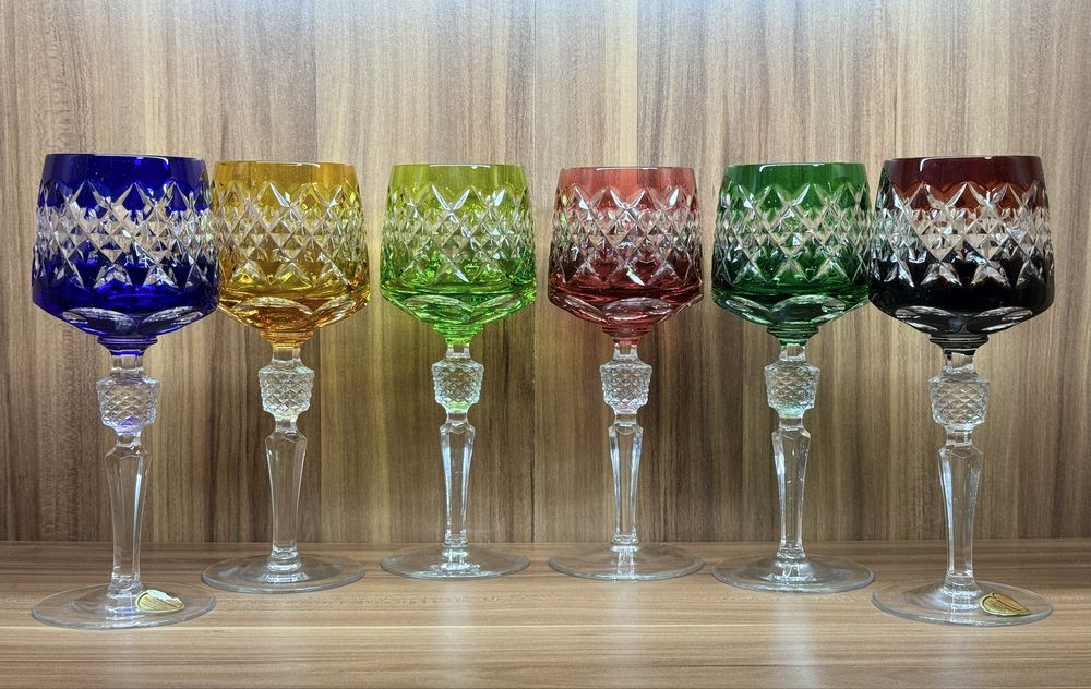 Комплект хрустальных фужеров для вина, воды, коньяка, виски Joska GDR