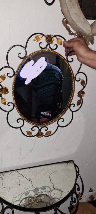 Conjunto antigo -espelho/mesa