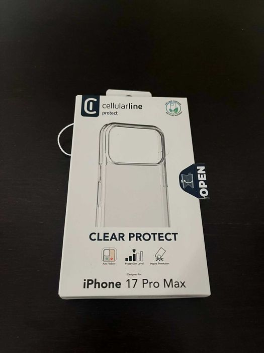 Capa transparente Cellularline iPhone 17 Pro Max – Nova