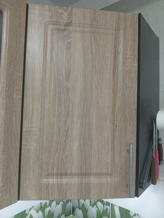 Кухонна кутова навісна шафа+шафа для посуду+кутова поличка