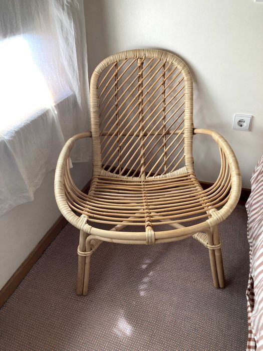 Cadeirao de vime IKEA como novo para sala ou quarto