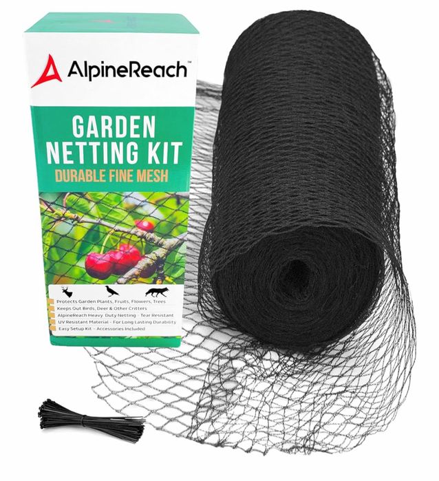 Siatka na ptaki AlpineReach 4,5x15m 15mm oczka ochronna na rośliny