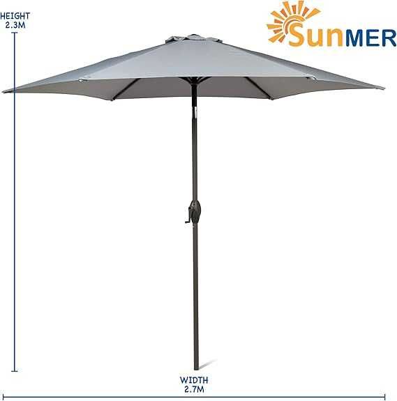 Nowy parasol / ogrodowy / ochronny / UV / 2,7m / korbowy / A2215!