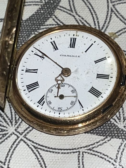 Часы карманные антиквариат золотые Corneille