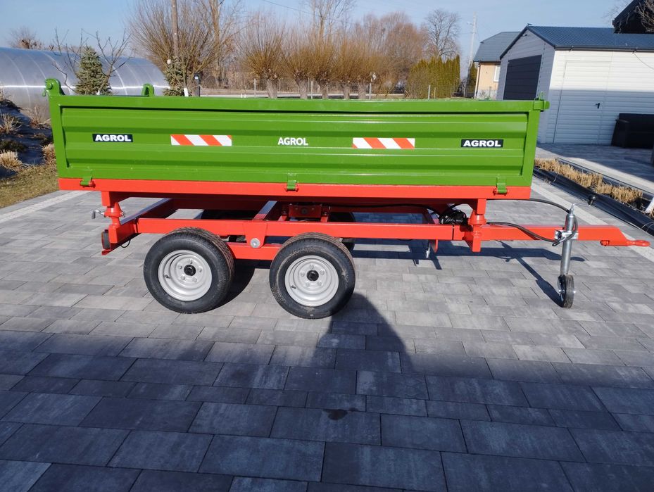 Rolnicza Przyczepa Dwuosiowa 2,5T Kiprowanie na 3 Strony Dowóz