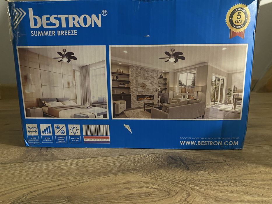 Wentylator sufitowy z lampa