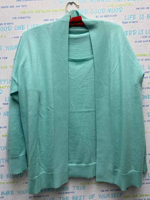100% cashmere набір - двійка топ та кардиган. Розмір L -XL