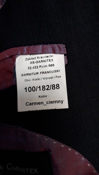 Garnitur męski XL