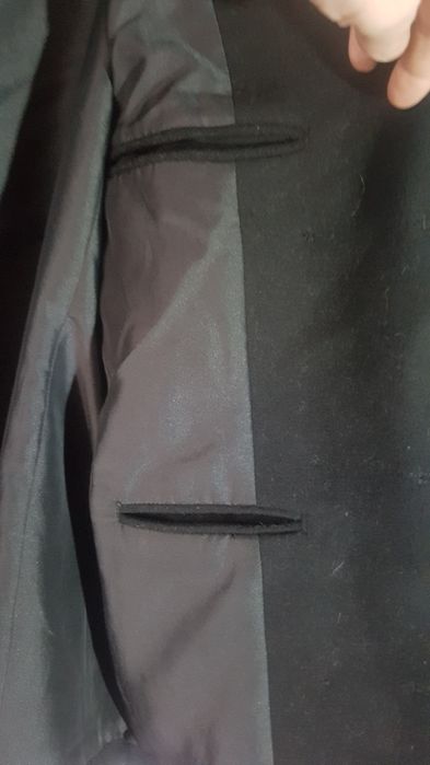 Пальто бушлат шерстяное чёрное