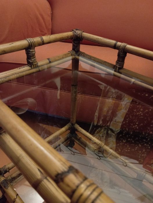 Carrinho de chá em bambu