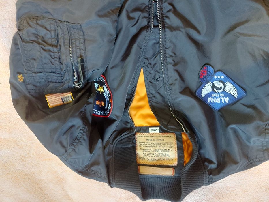 flek flyers ALPHA INDUSTRIES size L przejściówka czarna