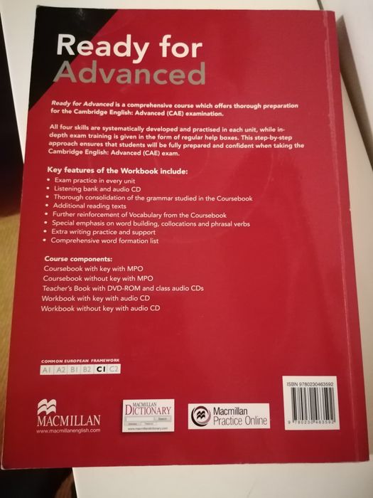 MacMillan Ready for Advanced Coursebook (with ebook) and workbook64739972122498122