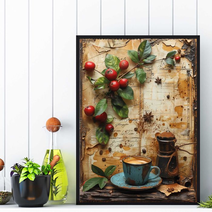 plakat kawa, obraz do kuchni kawa, kawa plakat obraz w ramę na ścianę