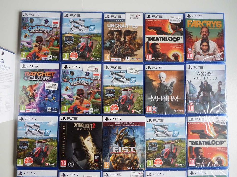 GRY PS5 Farming Medium Sackboy Uncharted Ratchet Dying Light GOW