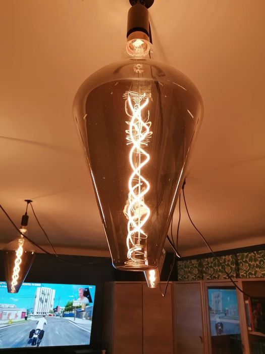 Lampa loft Żarówki ogromne dl 41 cm pająk gratis