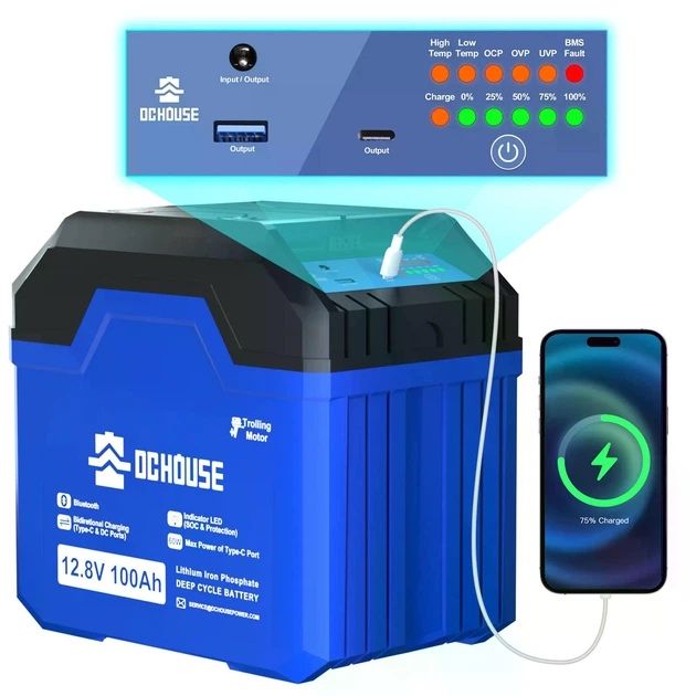 Літій-залізо-фосфатний акумулятор DC House 12,8V 100 А
