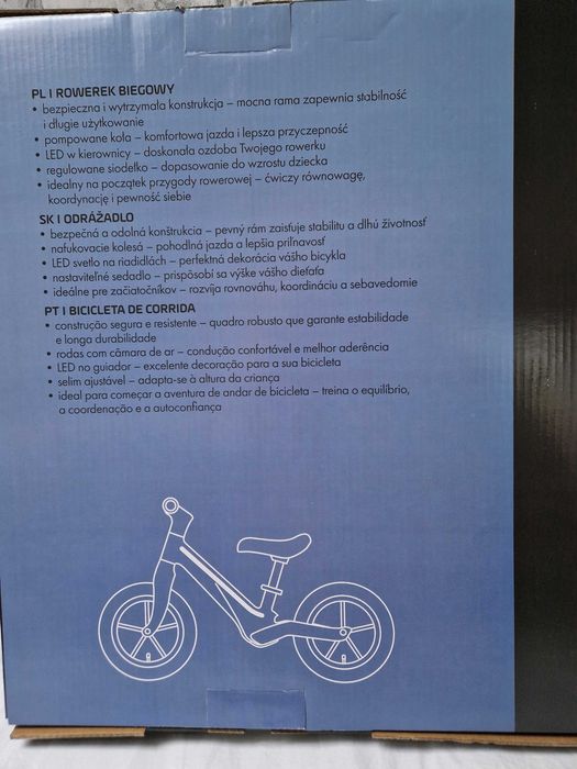 Różowy rowerek biegowy dla dziewczynki z ledami w kierownicy GoActive
