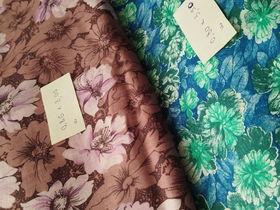 Відріз тканин радянського періоду: байка, котон, штучний шовк, шифон