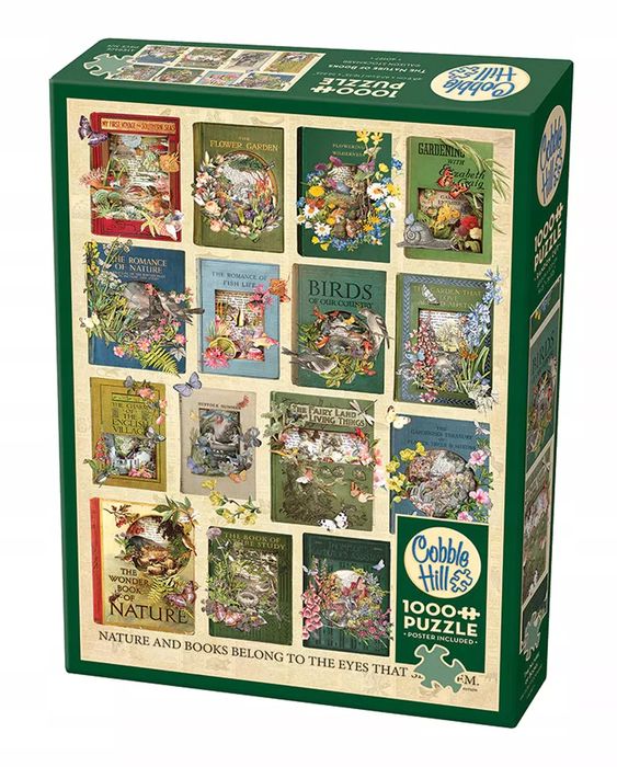 Cobble Hill Puzzle 1000 el. Książki przyrodnicze. Nowy Produkt