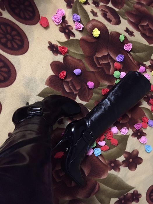 Женские сапоги KADANDIER-2 из натуральной лакированной кожи (Новые!)