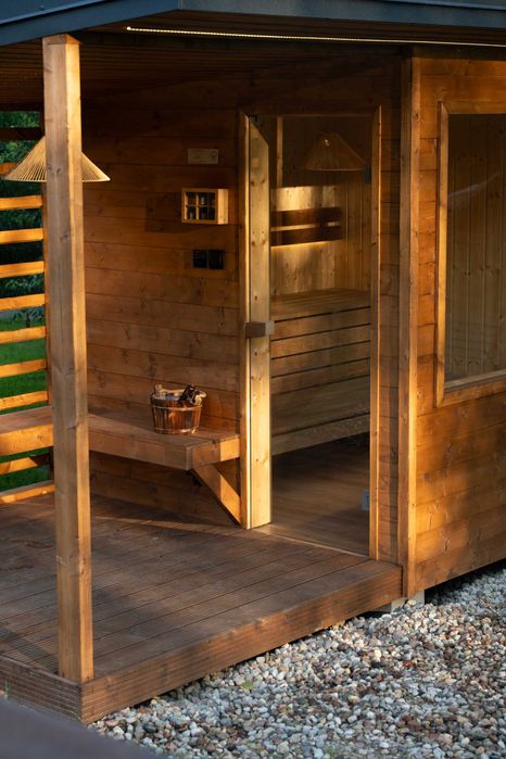 Domki na wynajem w lesie pod Warszawą - jacuzzi i sauna