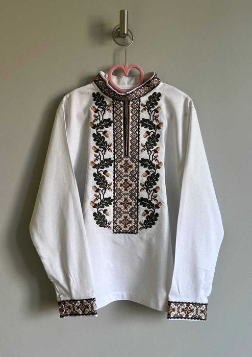 Дитяча вишиванка святкова для хлопчика з довгим рукавом для школи