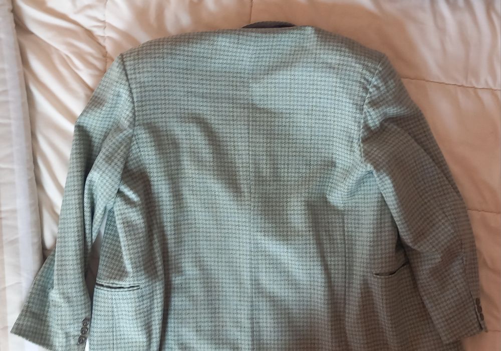 Casaco de homem verde água