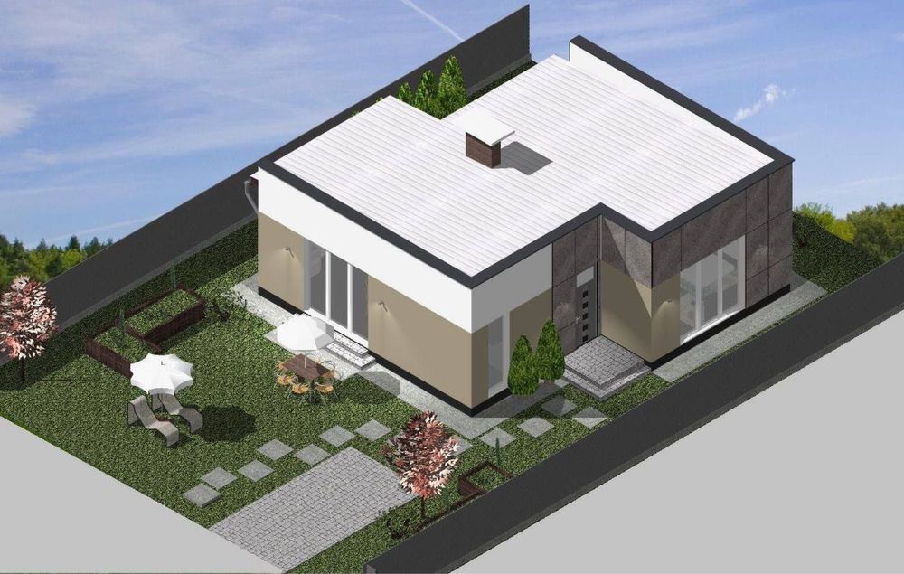 Одноэтажный дом |90 кв.м|4 сотки|Рассрочка 5 лет | Червоный Хутор