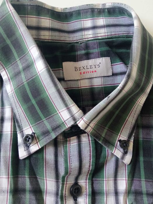 Bexleys męska koszula bawełniana w kratę r 41/42