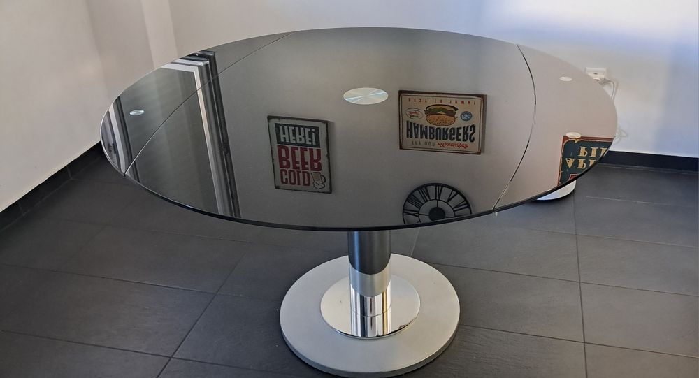 Mesa jantar vidro design italiano