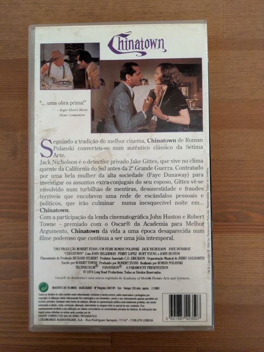VHS " Chinatown "  1974 (Opt. Estado)