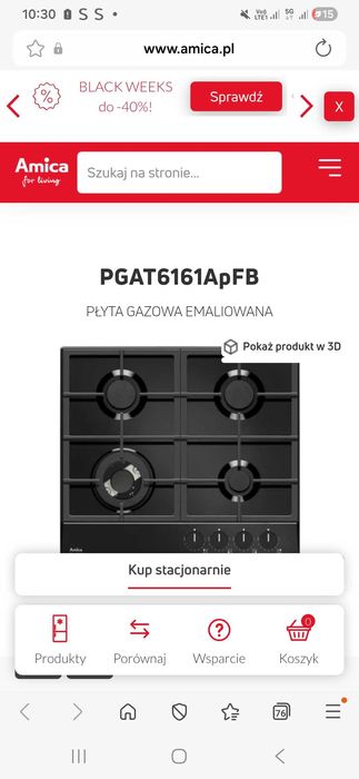 Sprzedam płyta gazowa