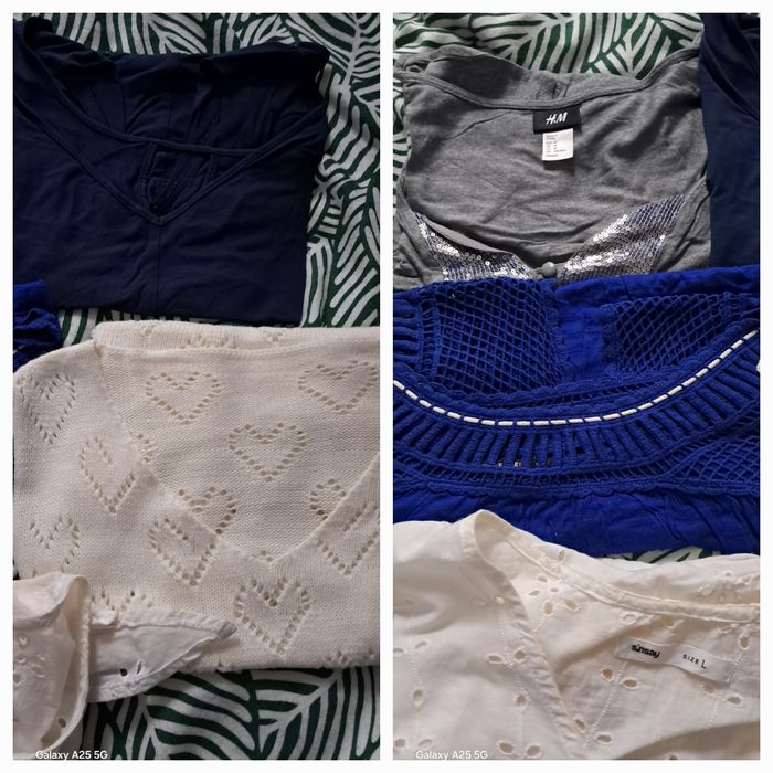 Paka paczka bluzeczek i bluzek damskich 24 szt M L