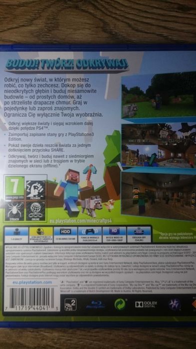 Minecraft ps4 playstation 4 PL lego spiderman little big 3 rayman PS4